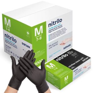 guante nitrilo nitriflex negro 35g 100 uds